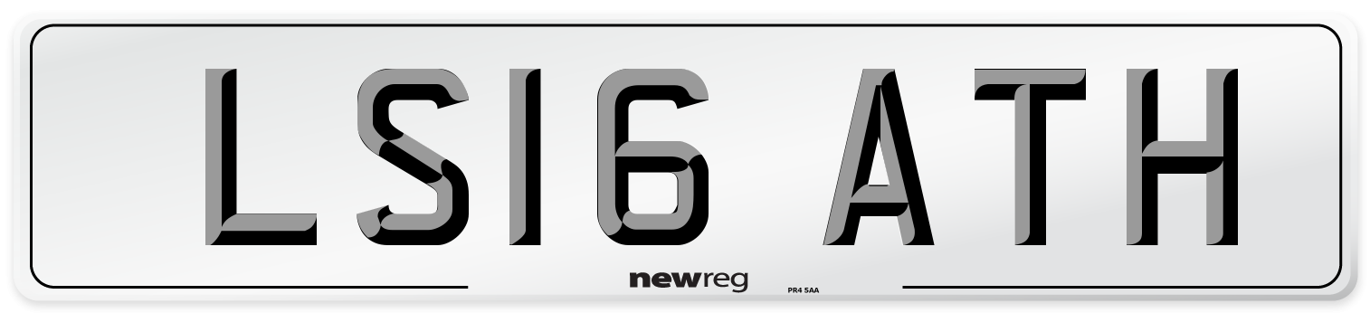 LS16 ATH Number Plate from New Reg